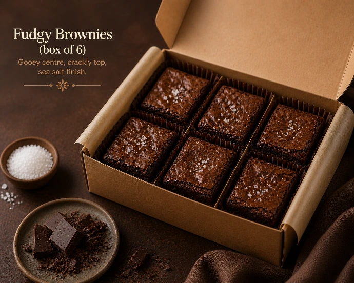 Fudgy Brownies (box of 6)